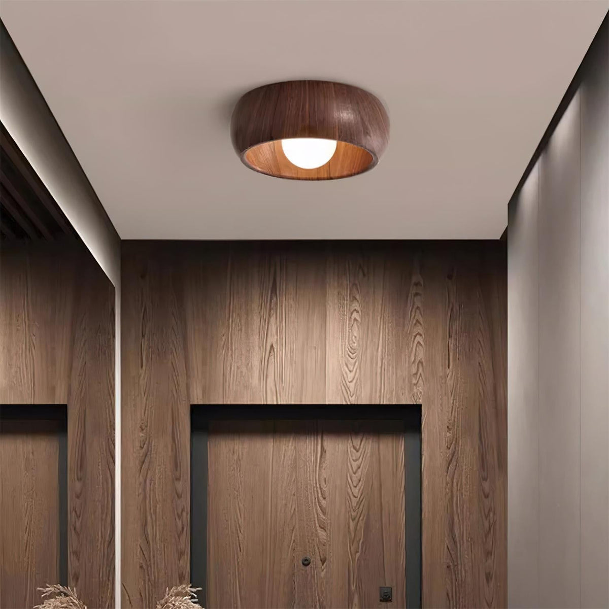 Alba Minimalist Wooden LED Ceiling Light