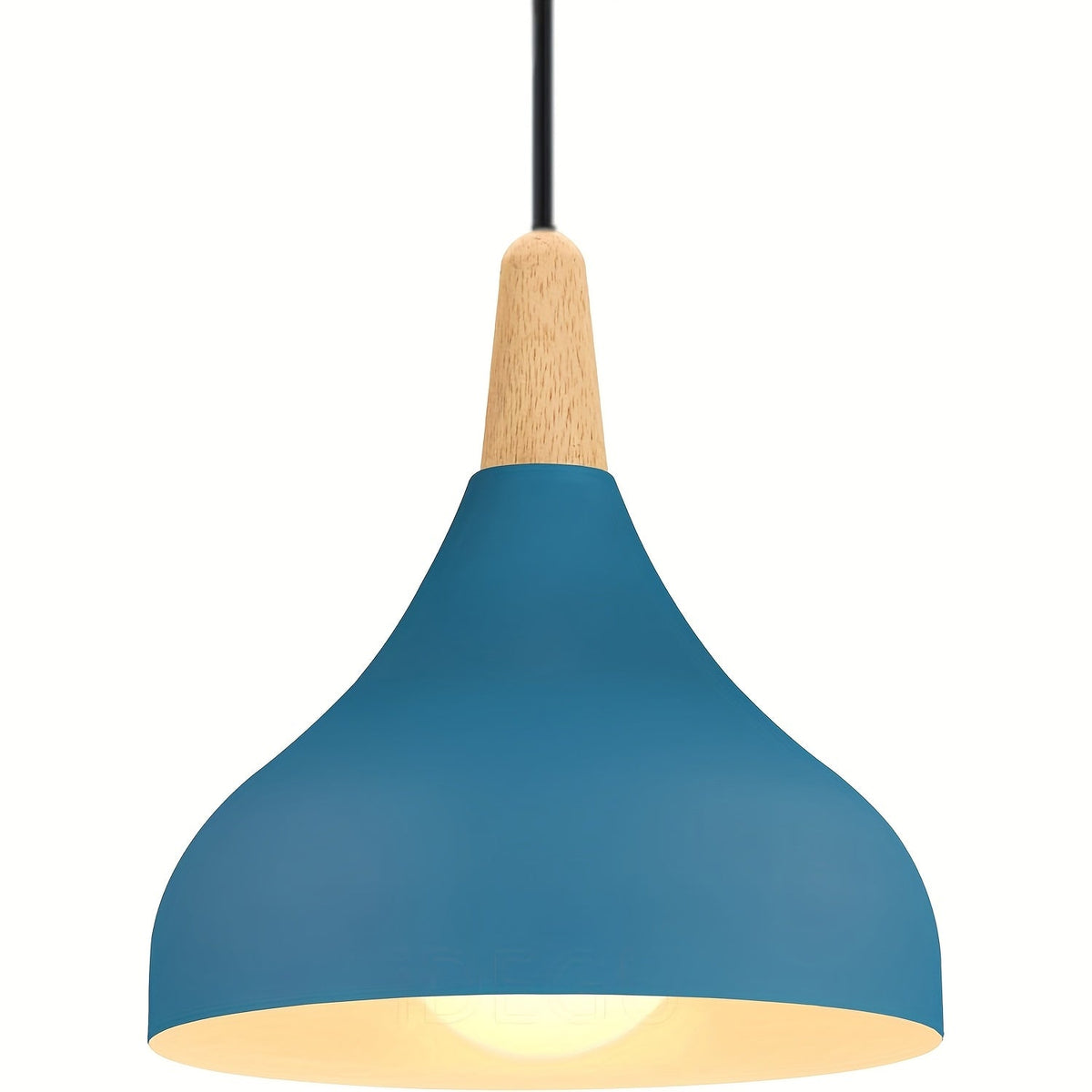 Edie Teardrop Metal & Wood Pendant Light
