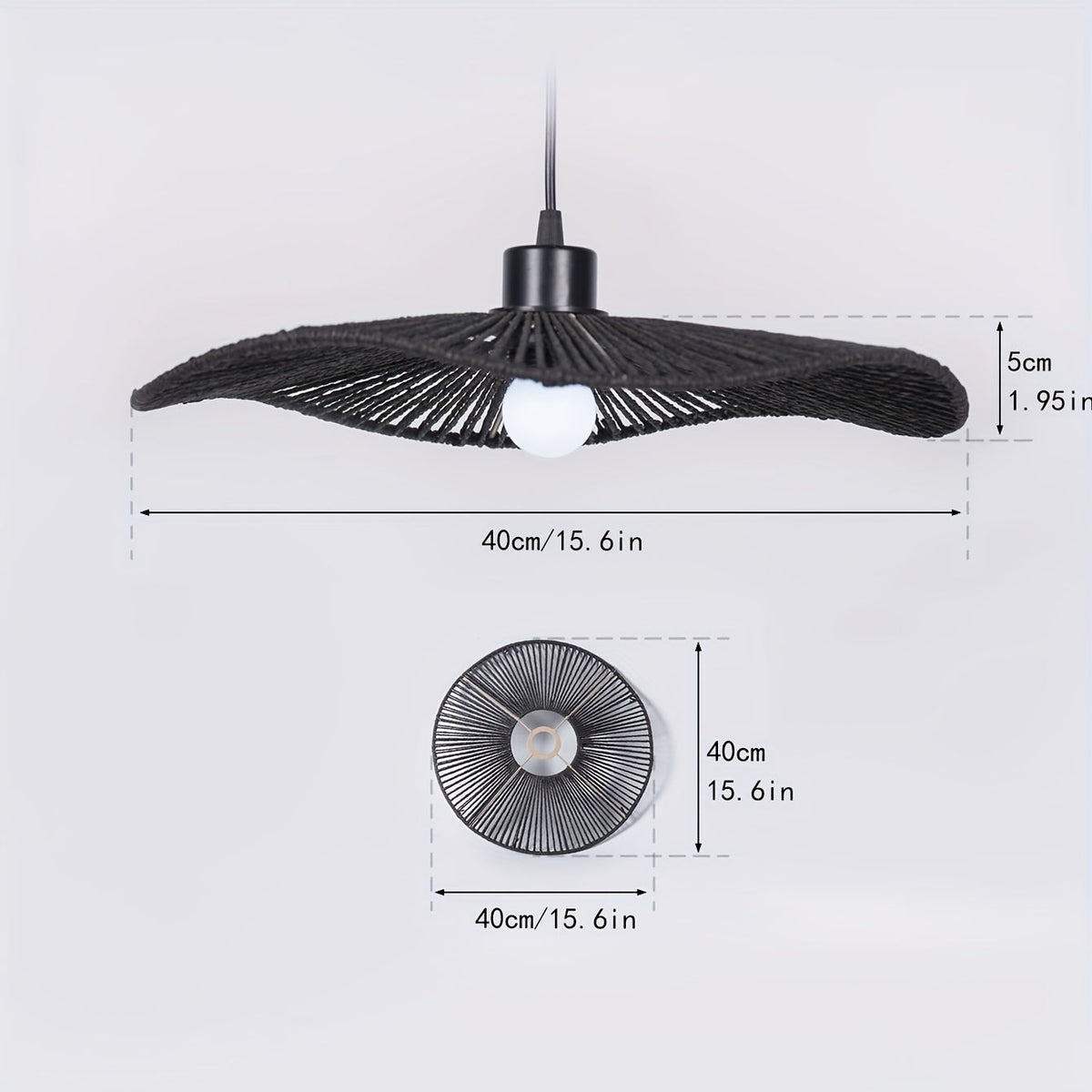 Wave Paper Rope Pendant Lampshade