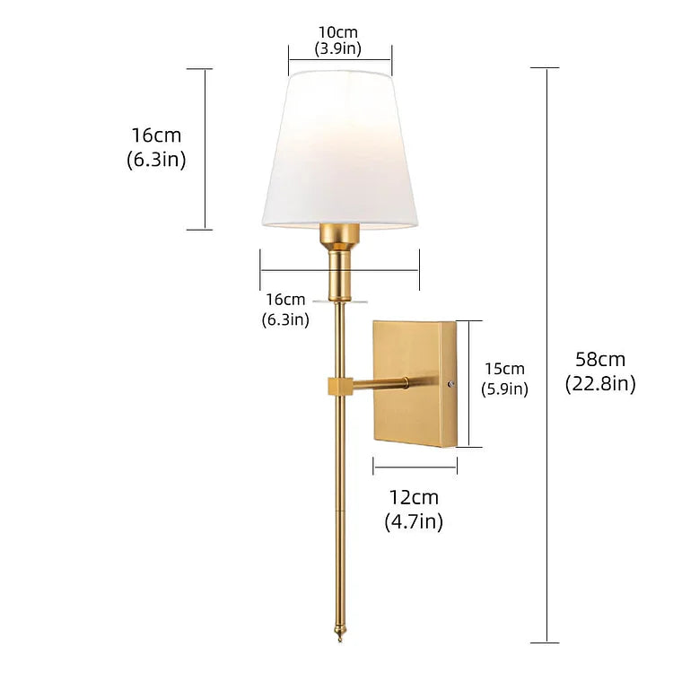 Rechargeable Fabric Shade Wall Lights – Pair