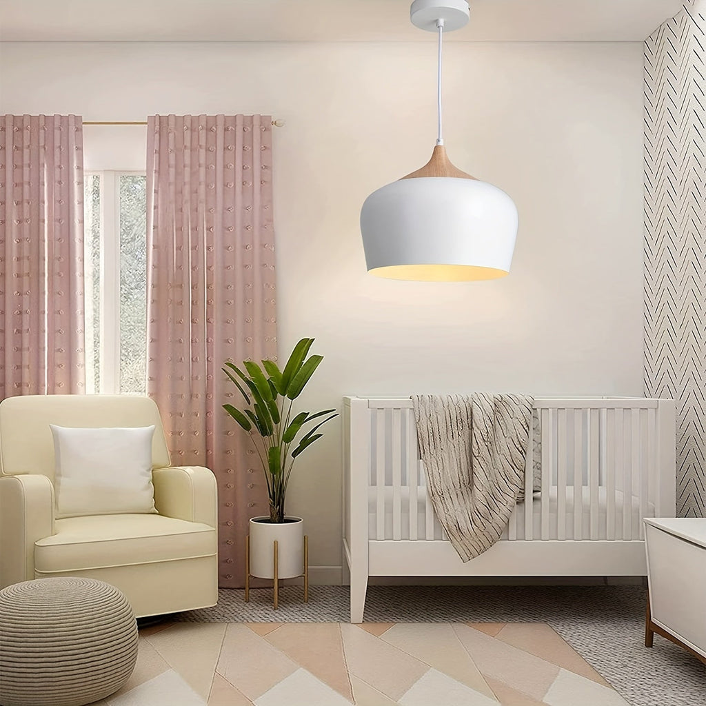 Nils Metal & Wood Grain Pendant Light