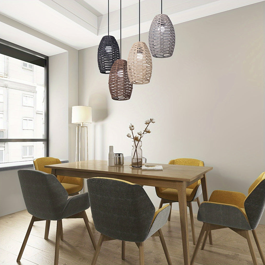 Oval Woven Paper Rope Lampshade