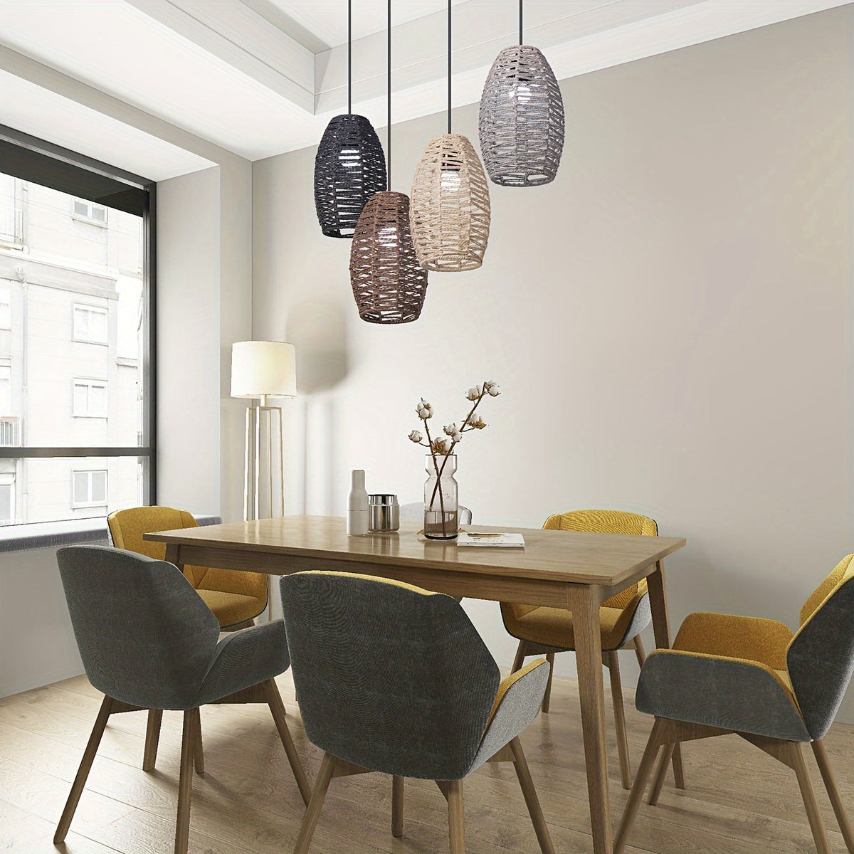 Oval Woven Paper Rope Lampshade