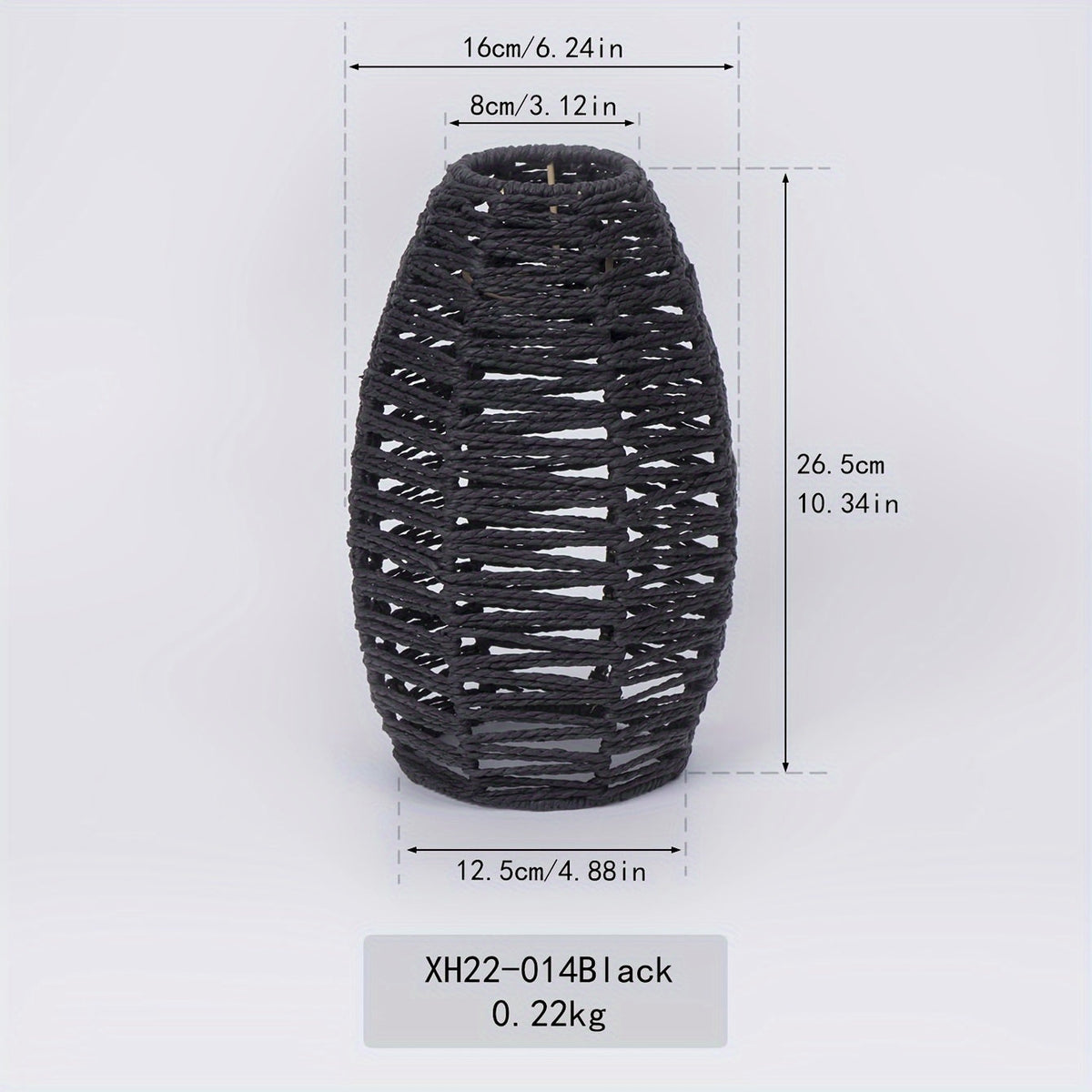 Oval Woven Paper Rope Lampshade