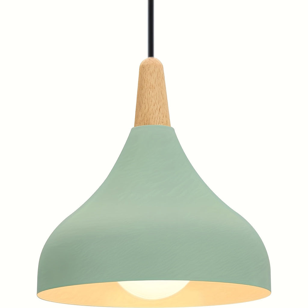 Edie Teardrop Metal & Wood Pendant Light