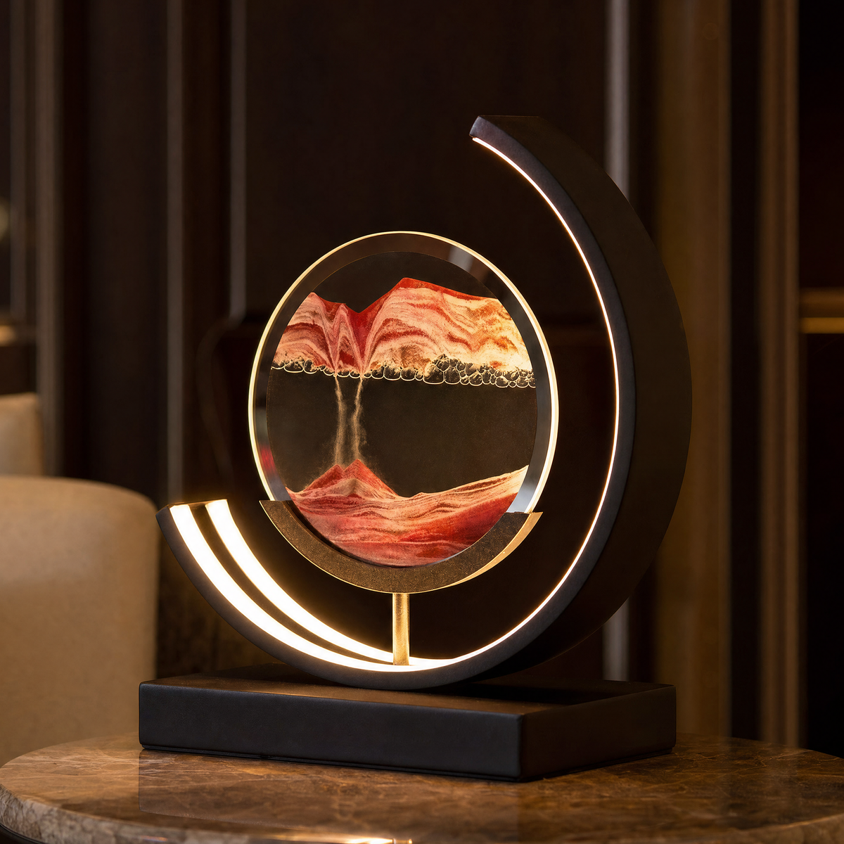 Dunelight Moving Sand Art LED Table Lamp