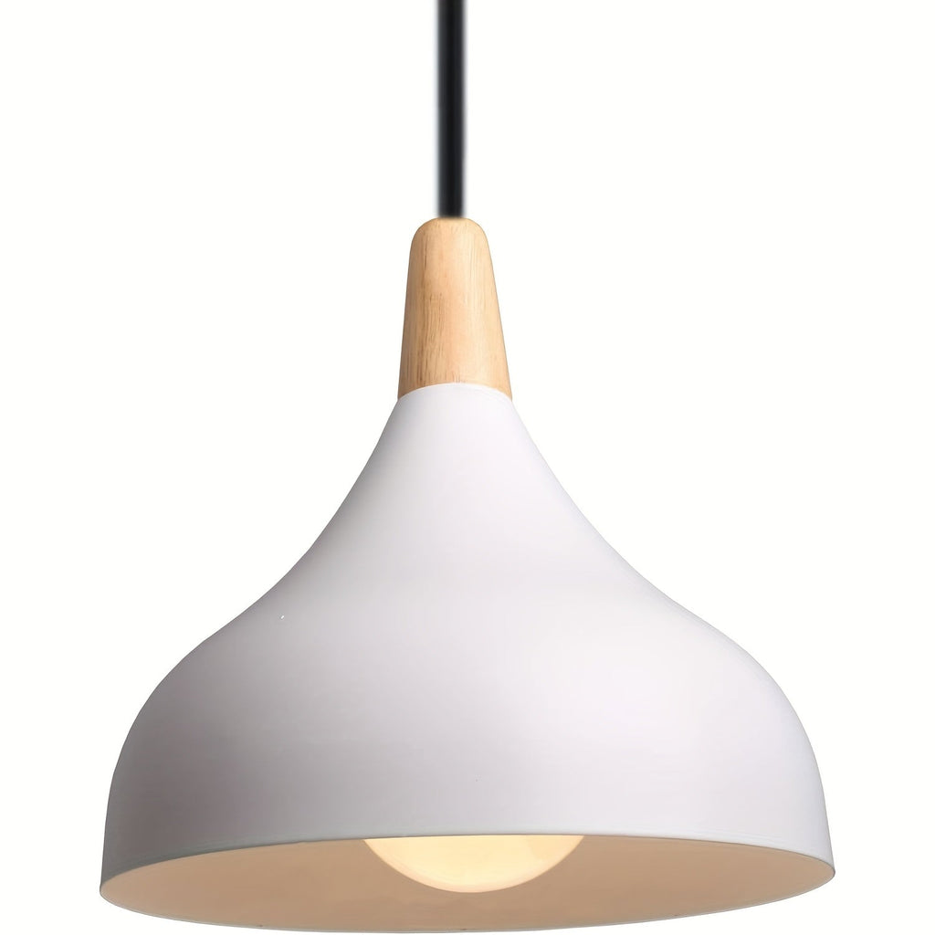 Edie Teardrop Metal & Wood Pendant Light