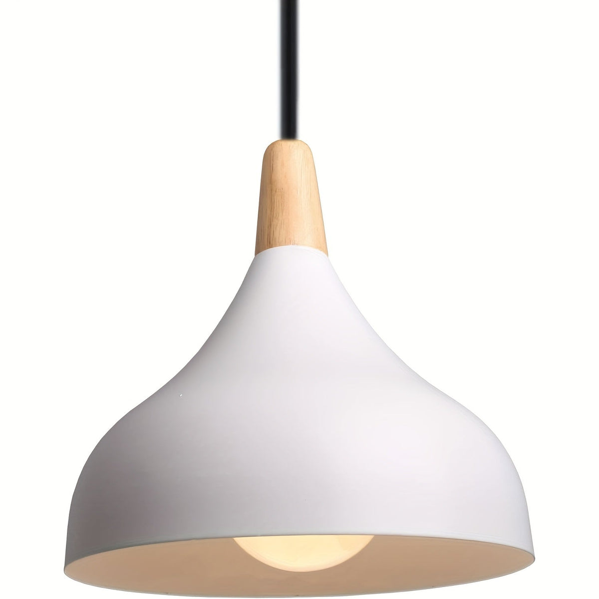 Edie Teardrop Metal & Wood Pendant Light