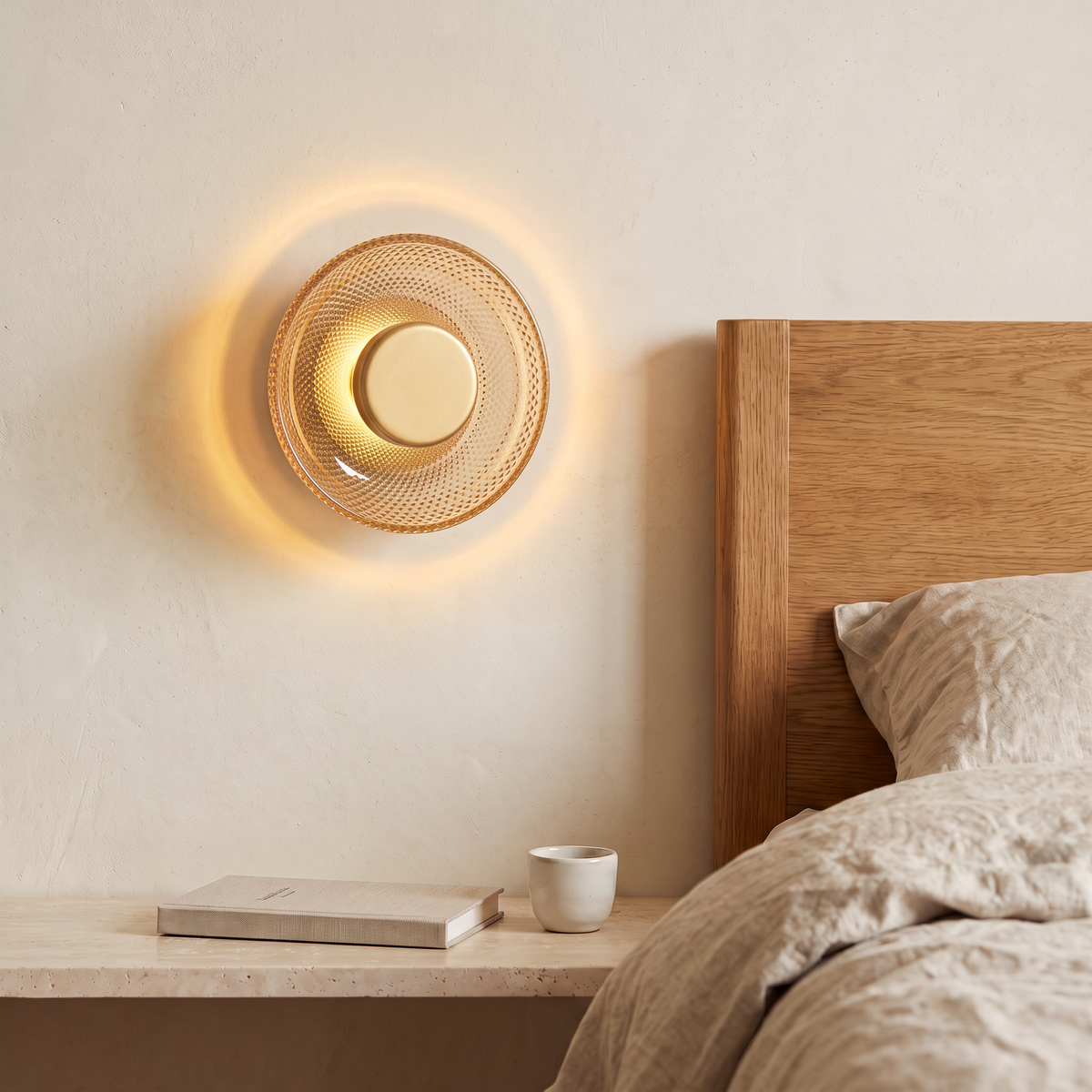 Eira Textured Glass LED Wall Light