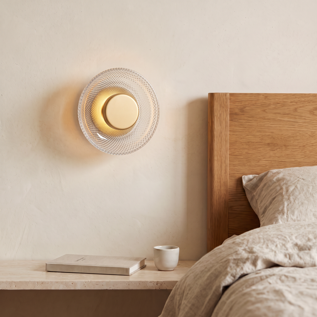 Eira Textured Glass LED Wall Light
