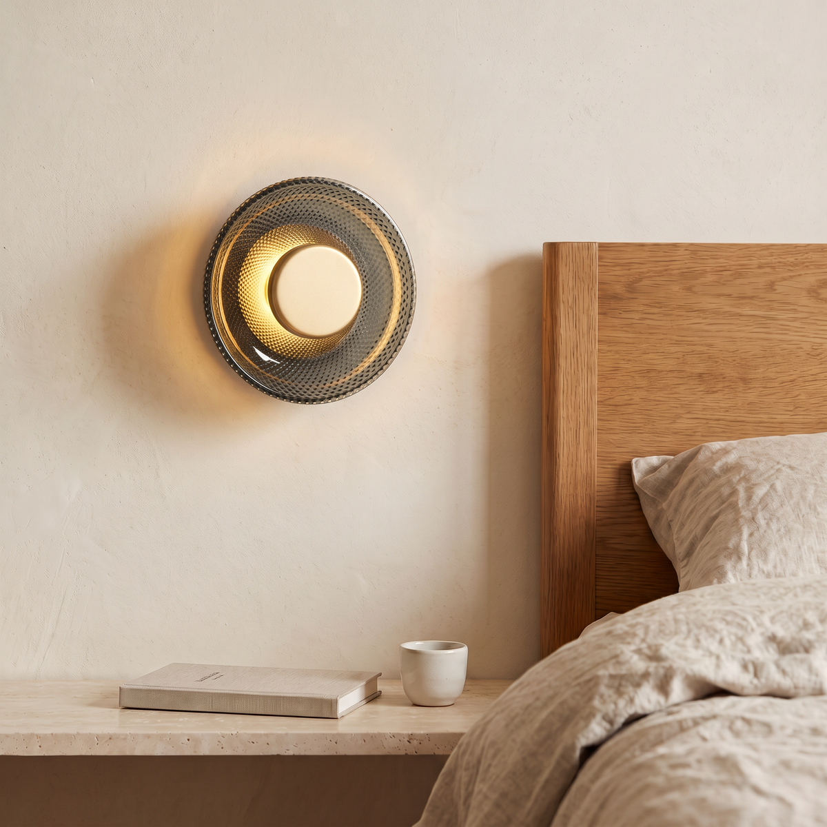 Eira Textured Glass LED Wall Light
