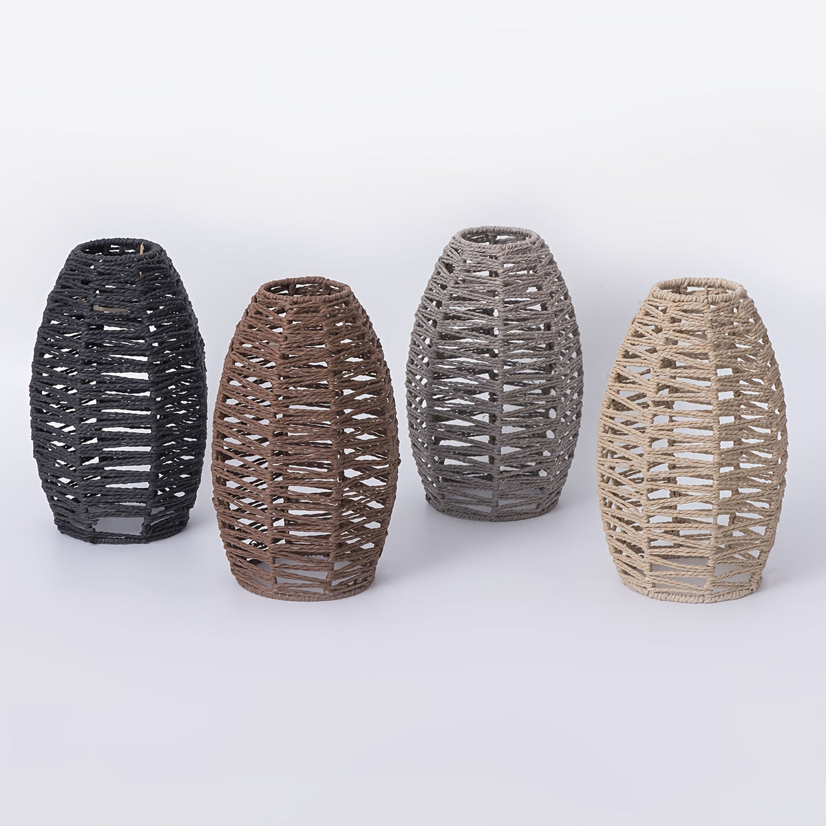 Oval Woven Paper Rope Lampshade