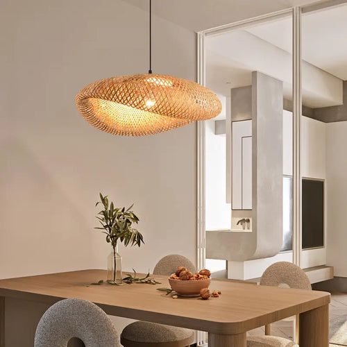 BambooBoho Woven Pendant Lampshade