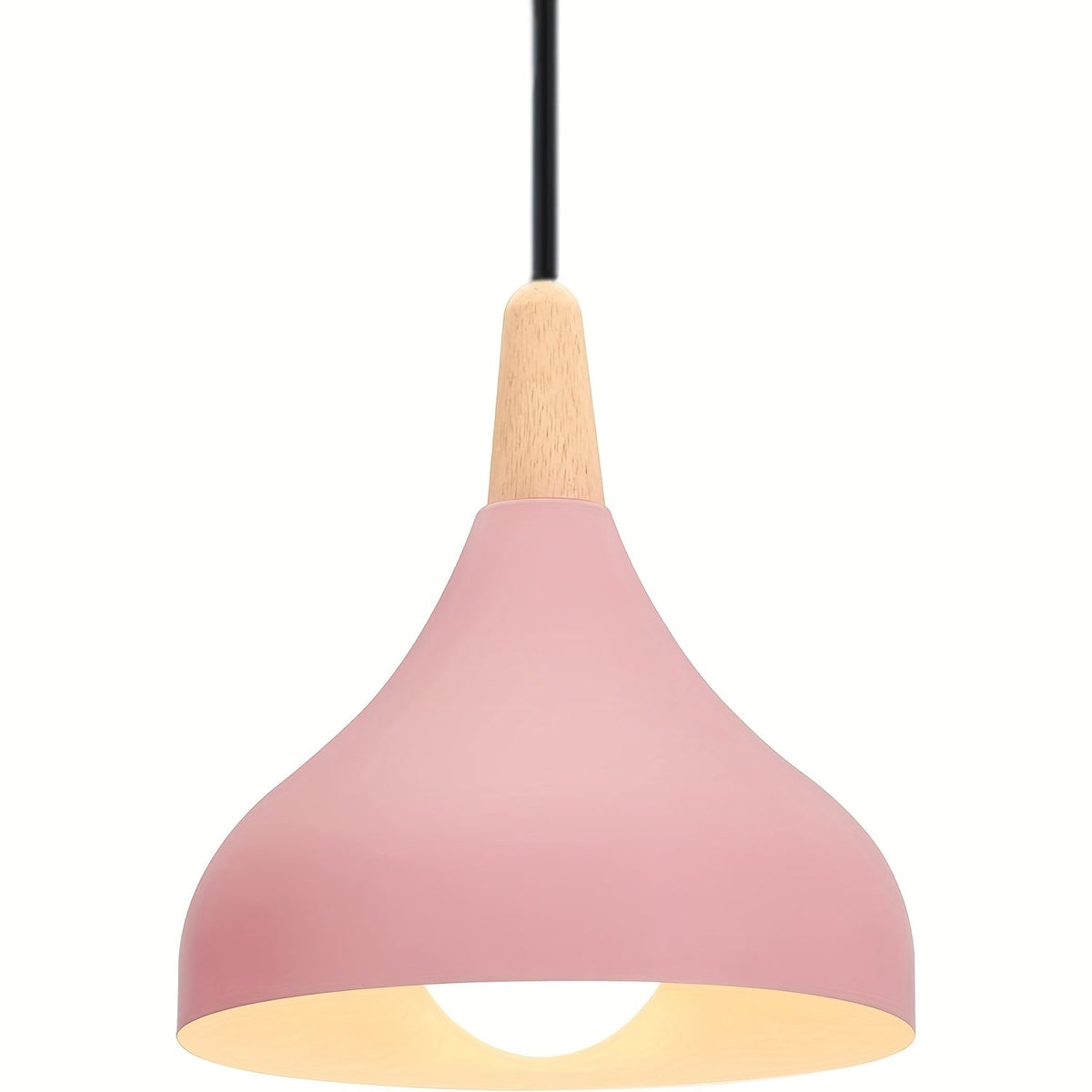 Edie Teardrop Metal & Wood Pendant Light