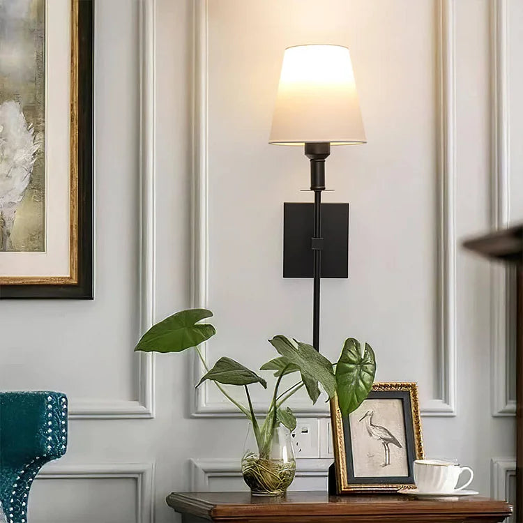 Rechargeable Fabric Shade Wall Lights – Pair