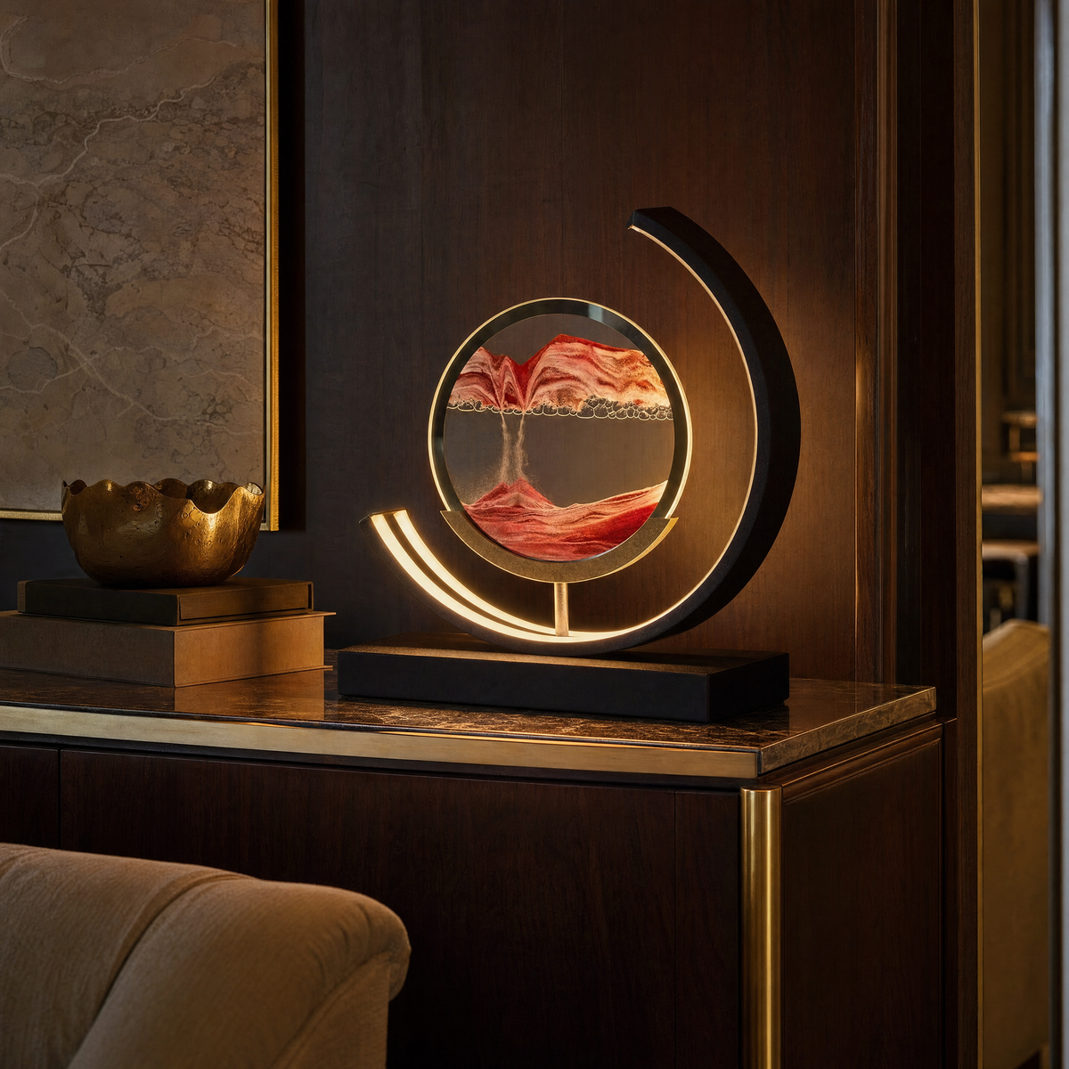 Dunelight Moving Sand Art LED Table Lamp