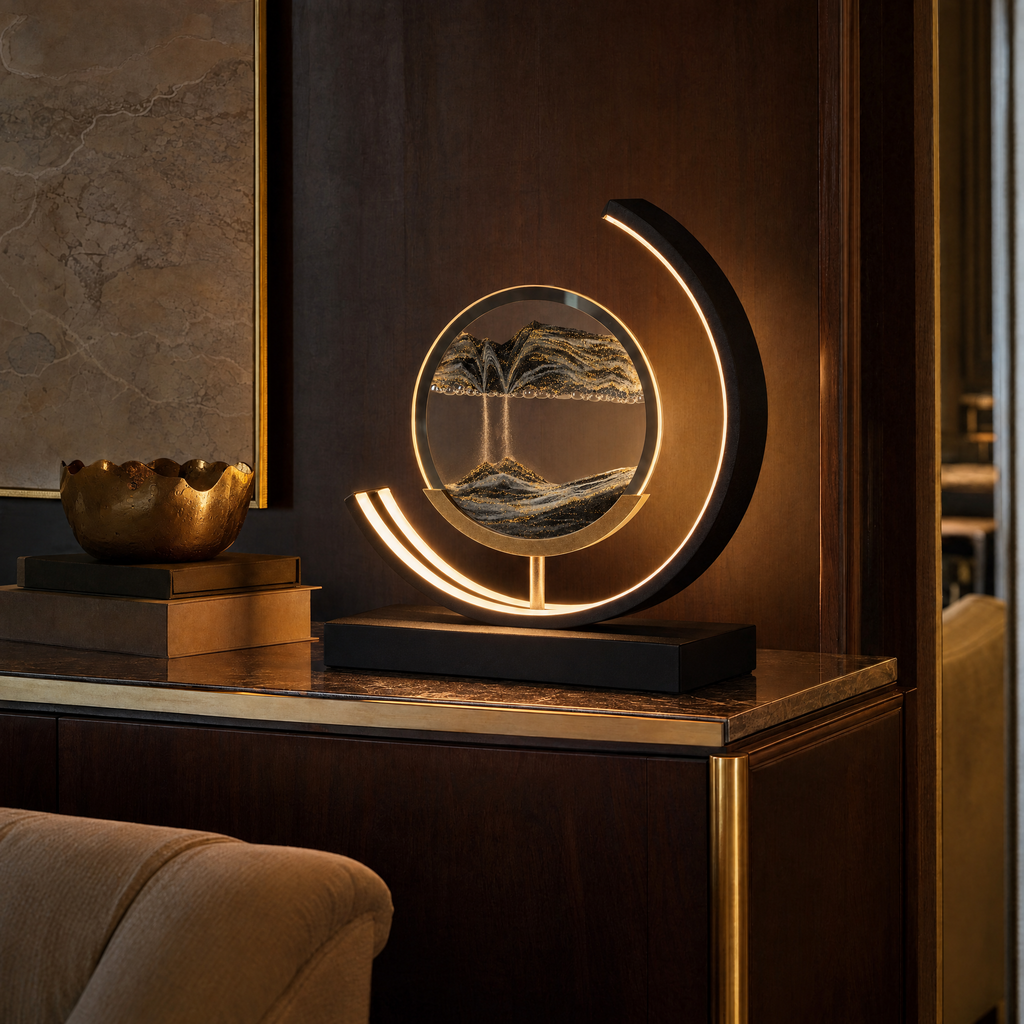 Dunelight Moving Sand Art LED Table Lamp