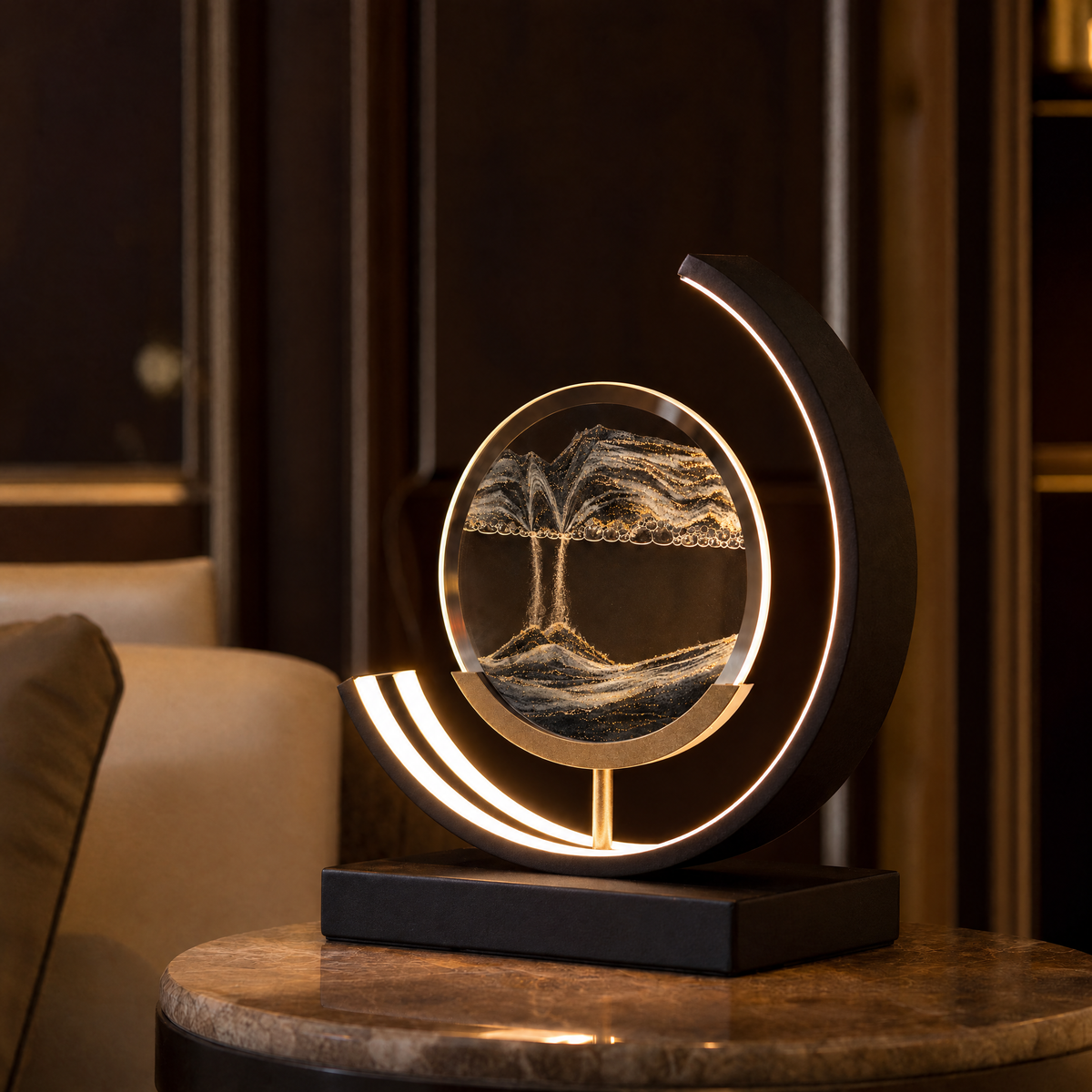 Dunelight Moving Sand Art LED Table Lamp