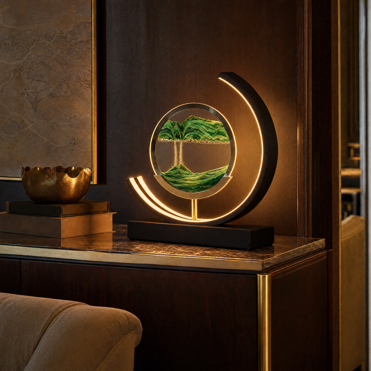 Dunelight Moving Sand Art LED Table Lamp