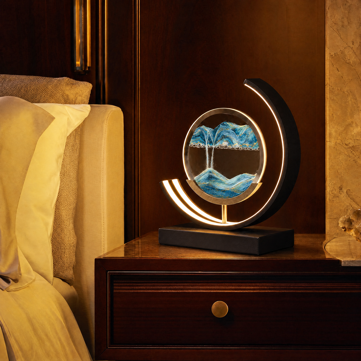 Dunelight Moving Sand Art LED Table Lamp