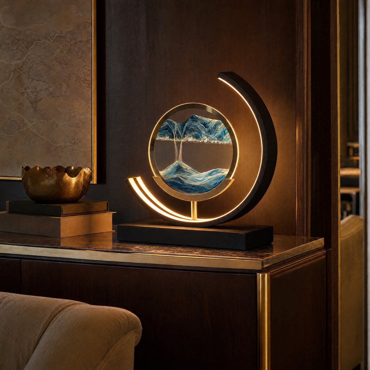 Dunelight Moving Sand Art LED Table Lamp