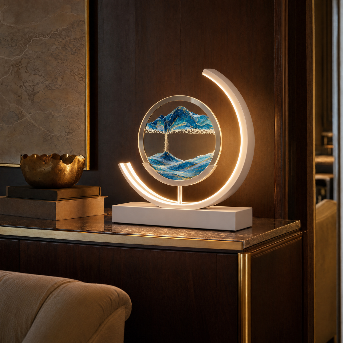 Dunelight Moving Sand Art LED Table Lamp