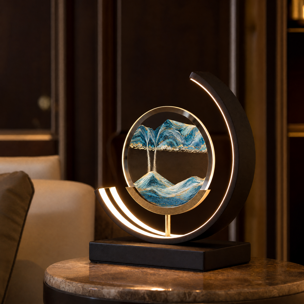 Dunelight Moving Sand Art LED Table Lamp