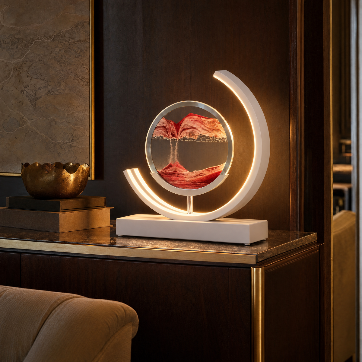 Dunelight Moving Sand Art LED Table Lamp