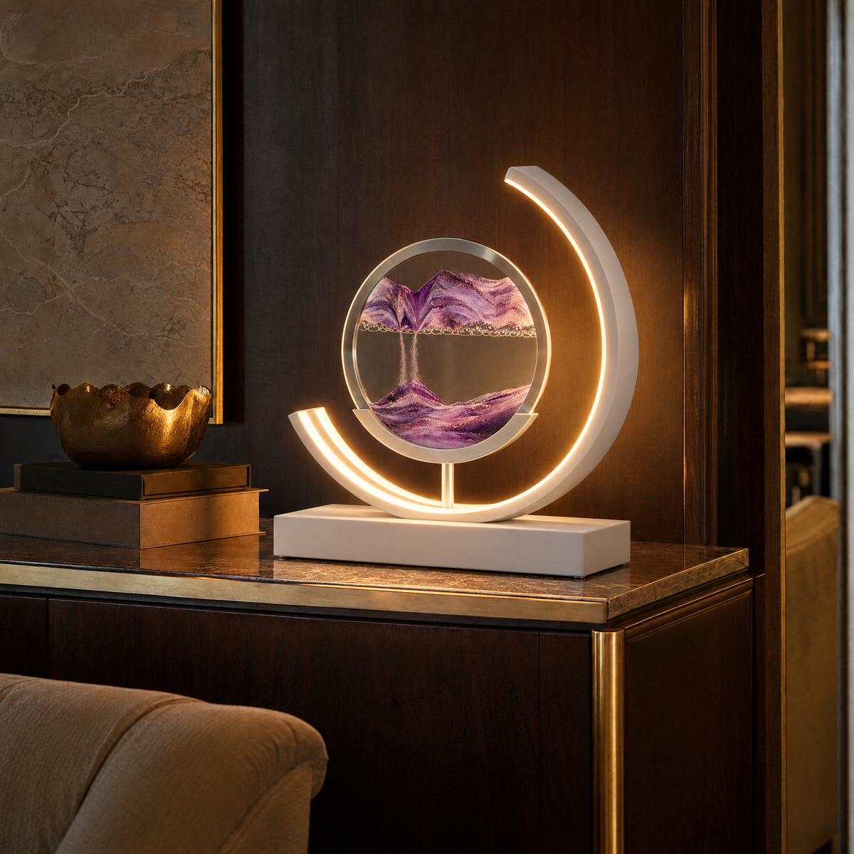 Dunelight Moving Sand Art LED Table Lamp