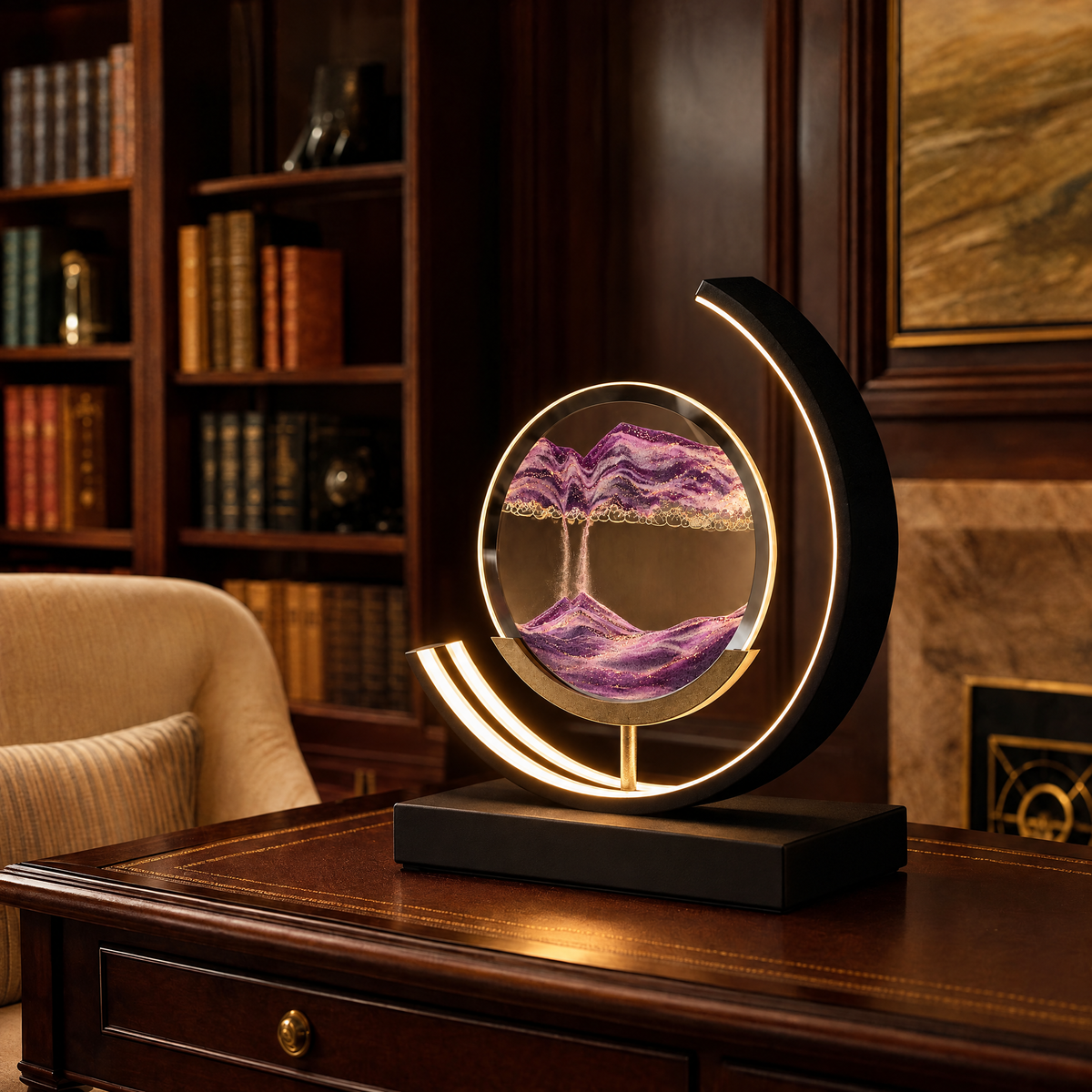 Dunelight Moving Sand Art LED Table Lamp