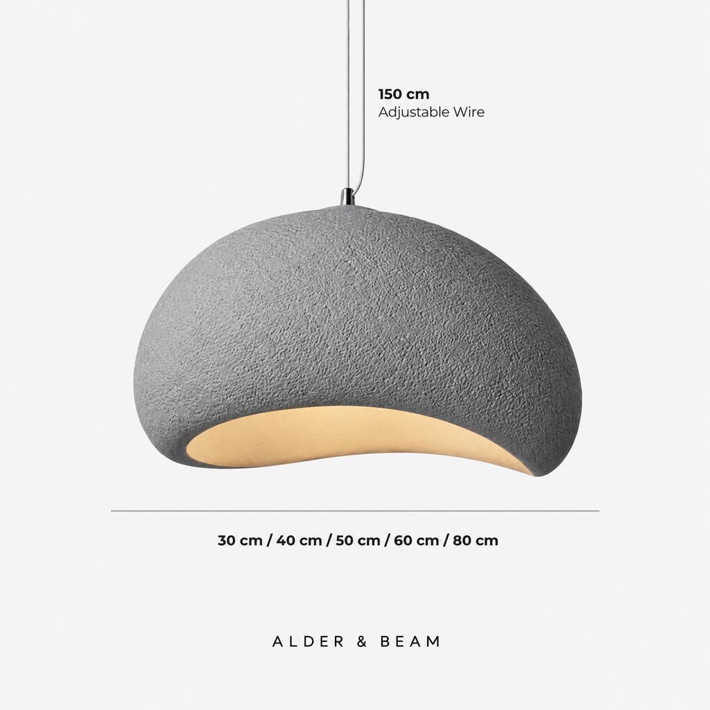 Halden Wabi-Sabi Textured Pendant Light, 30–80cm