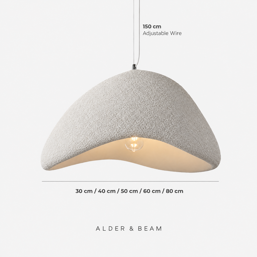 Halden Wabi-Sabi Textured Pendant Light, 30–80cm