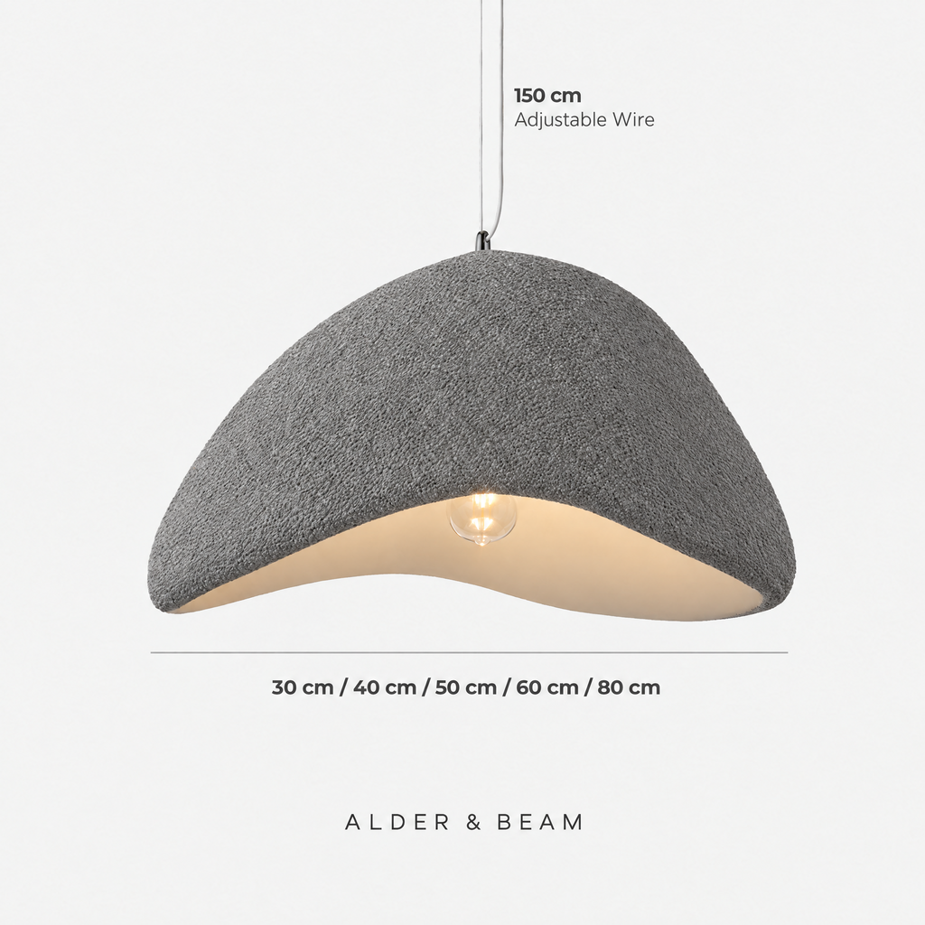 Halden Wabi-Sabi Textured Pendant Light, 30–80cm