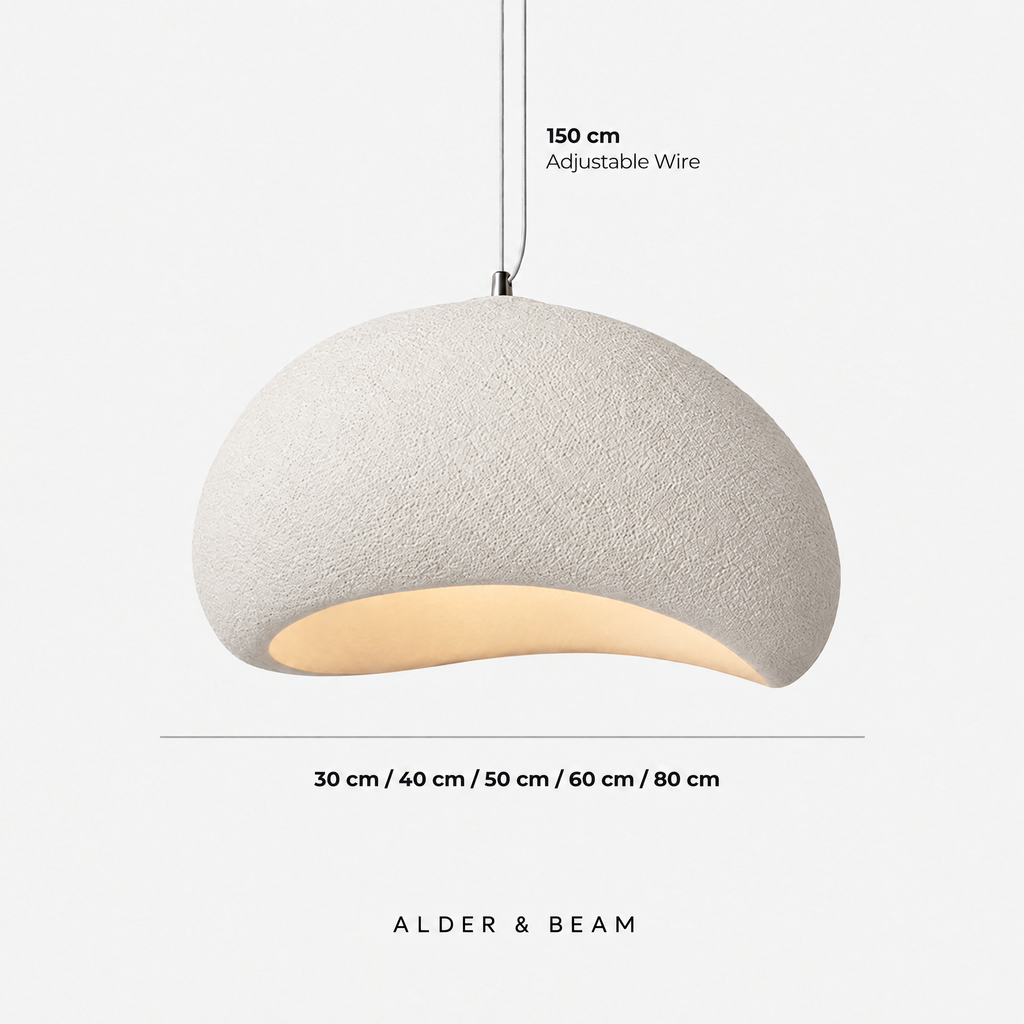 Halden Wabi-Sabi Textured Pendant Light, 30–80cm