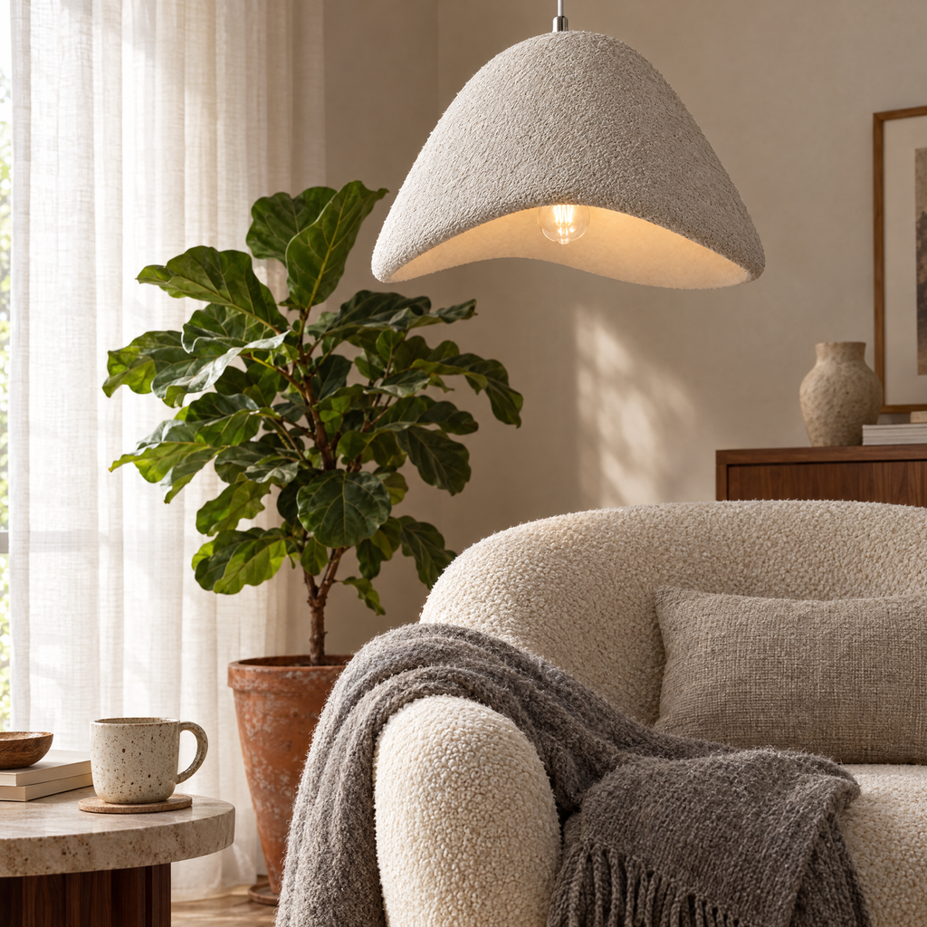Halden Wabi-Sabi Textured Pendant Light, 30–80cm