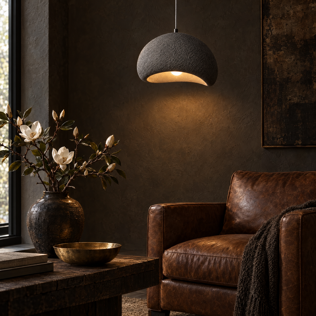 Halden Wabi-Sabi Textured Pendant Light, 30–80cm