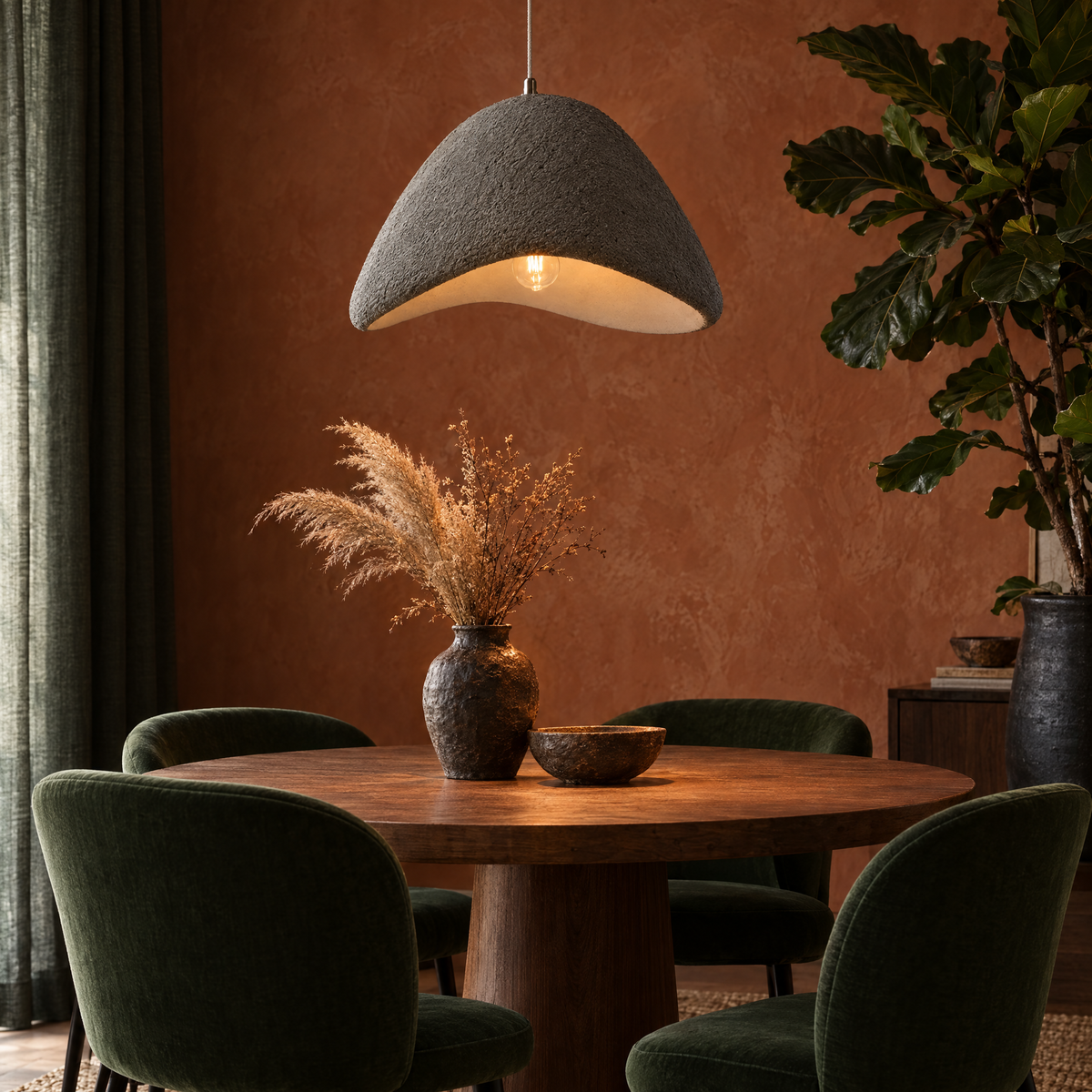 Halden Wabi-Sabi Textured Pendant Light, 30–80cm