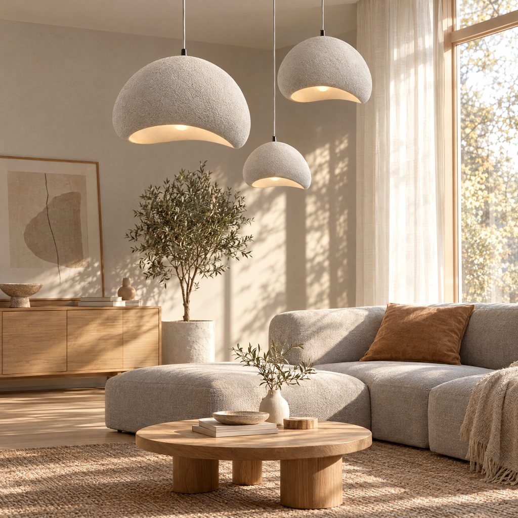 Halden Wabi-Sabi Textured Pendant Light, 30–80cm