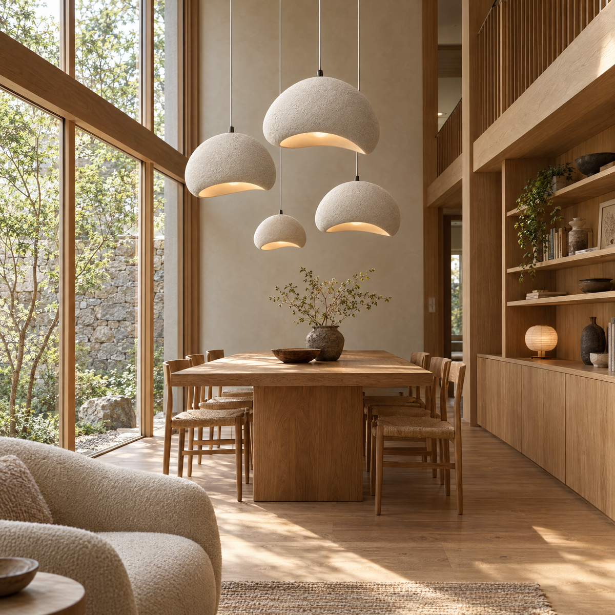 Halden Wabi-Sabi Textured Pendant Light, 30–80cm