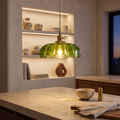 Posy Coloured Glass Flower Pendant Light