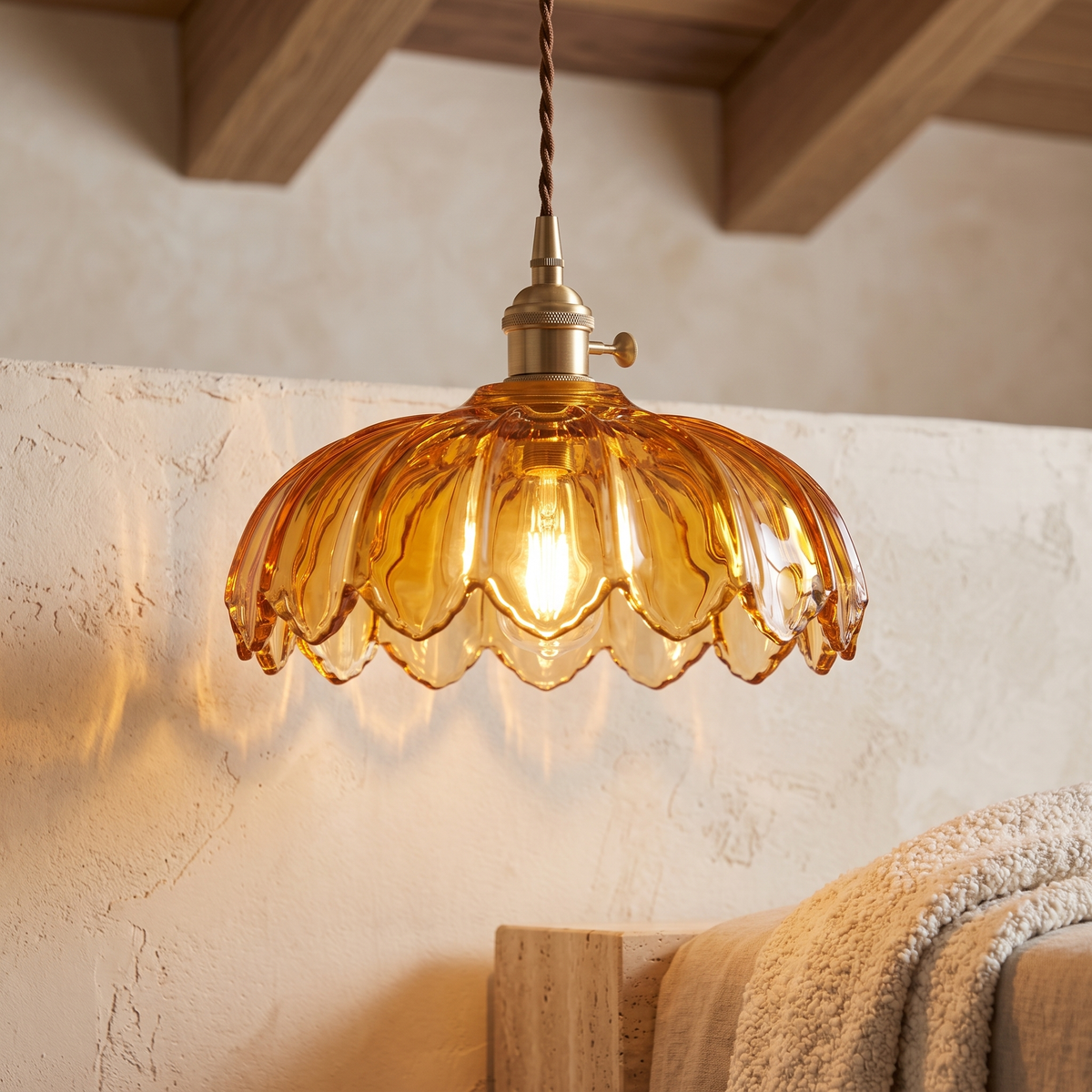Posy Coloured Glass Flower Pendant Light