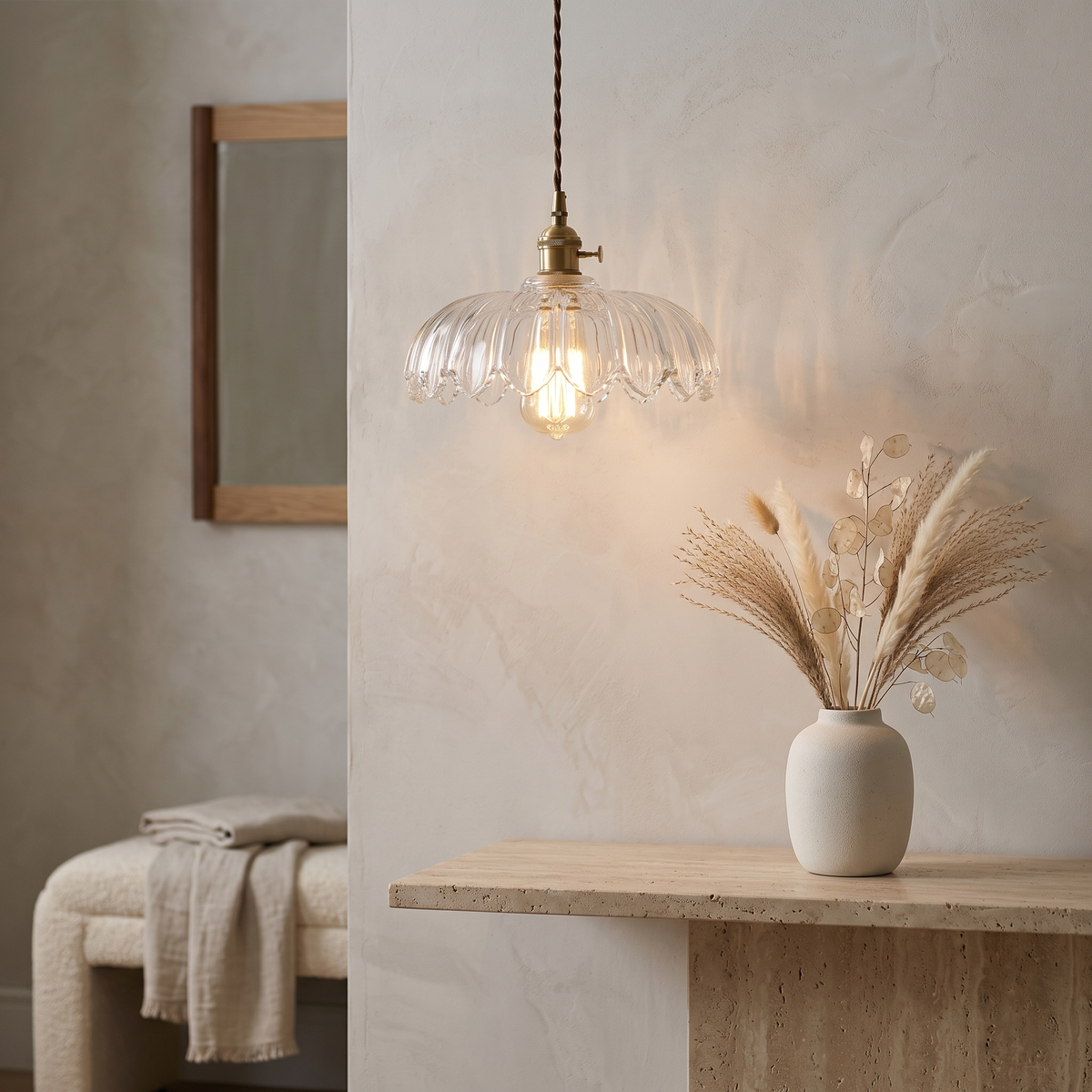 Posy Coloured Glass Flower Pendant Light