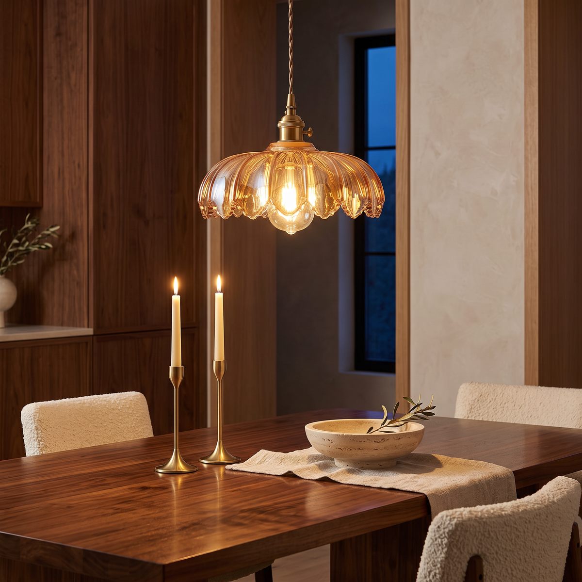 Posy Coloured Glass Flower Pendant Light