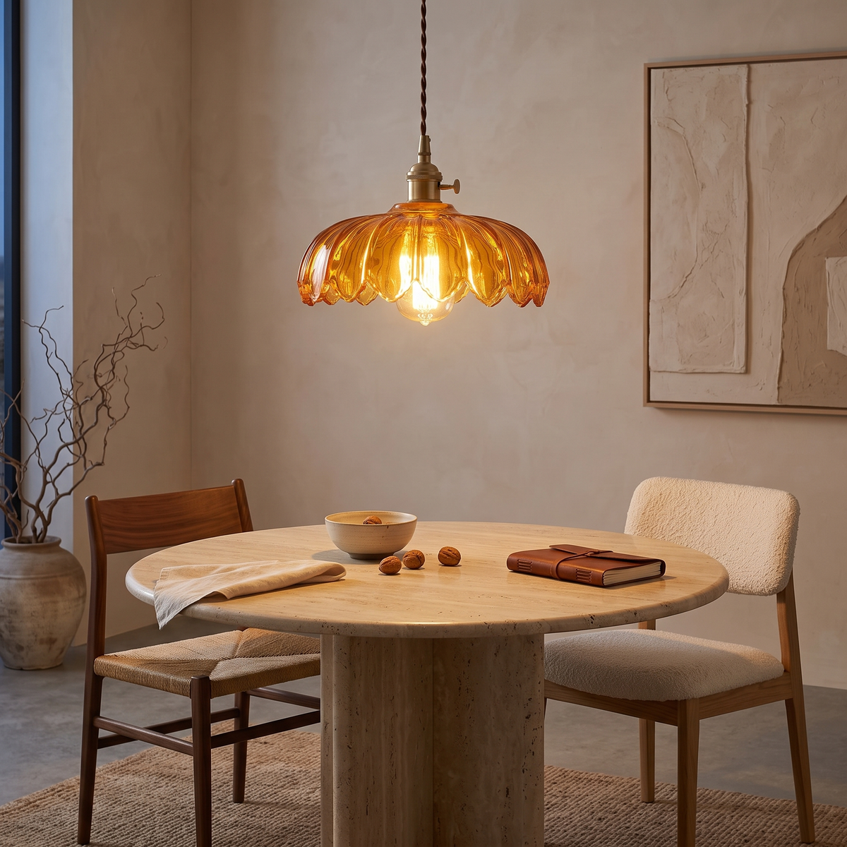 Posy Coloured Glass Flower Pendant Light