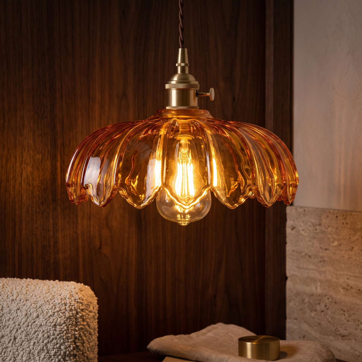 Posy Coloured Glass Flower Pendant Light