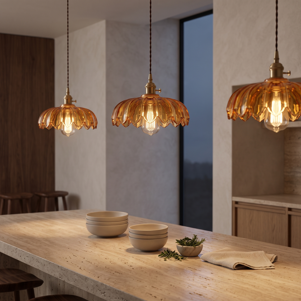 Posy Coloured Glass Flower Pendant Light