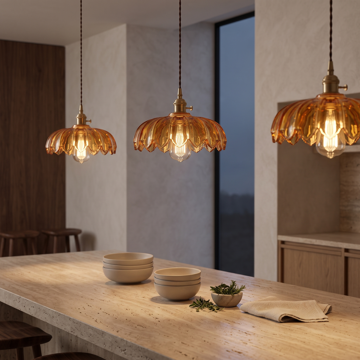 Posy Coloured Glass Flower Pendant Light
