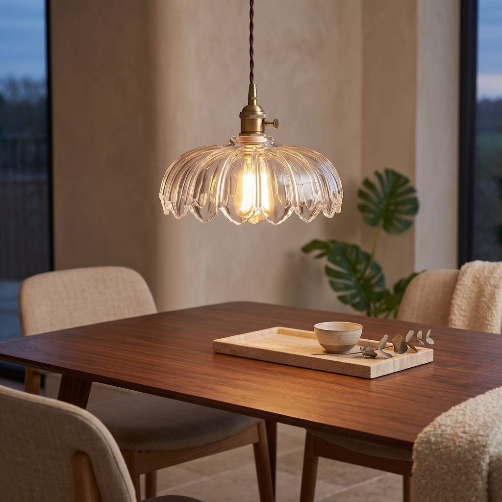 Posy Coloured Glass Flower Pendant Light