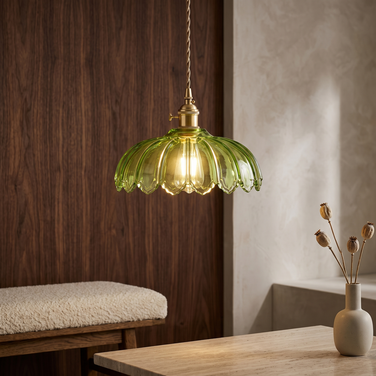Posy Coloured Glass Flower Pendant Light