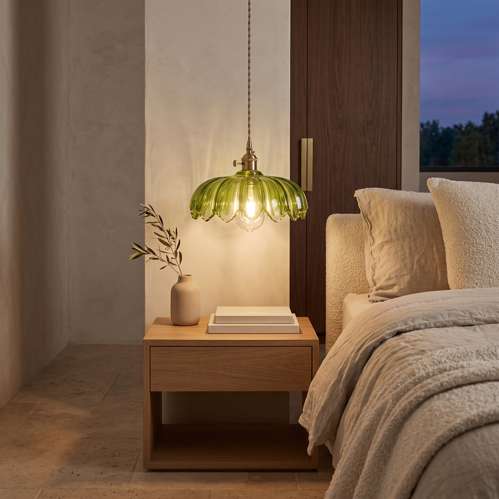 Posy Coloured Glass Flower Pendant Light